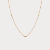 14K Solid Gold Space Ball Chain Necklace BlackSugar-Best Online Jewelry Shop Located West Los Angeles